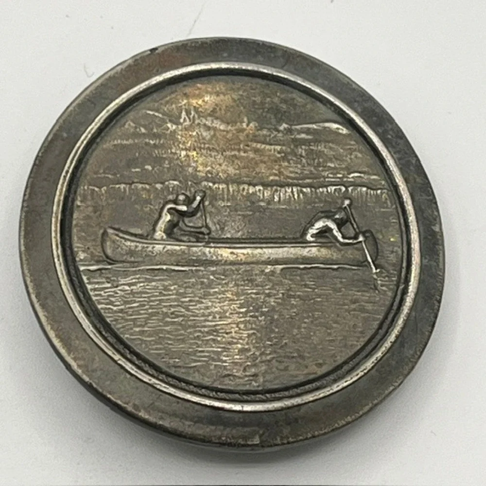 Vintage 1977 Great American Buckle Co Canoe Limited Edition Belt Buckle 565